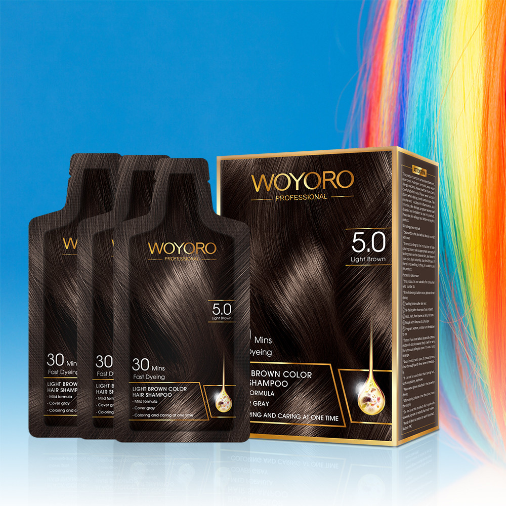 काले स्थायी डाई बालों का रंग शैम्पू 15 मिलीलीटर ऑक्सीडेंट त्वरित